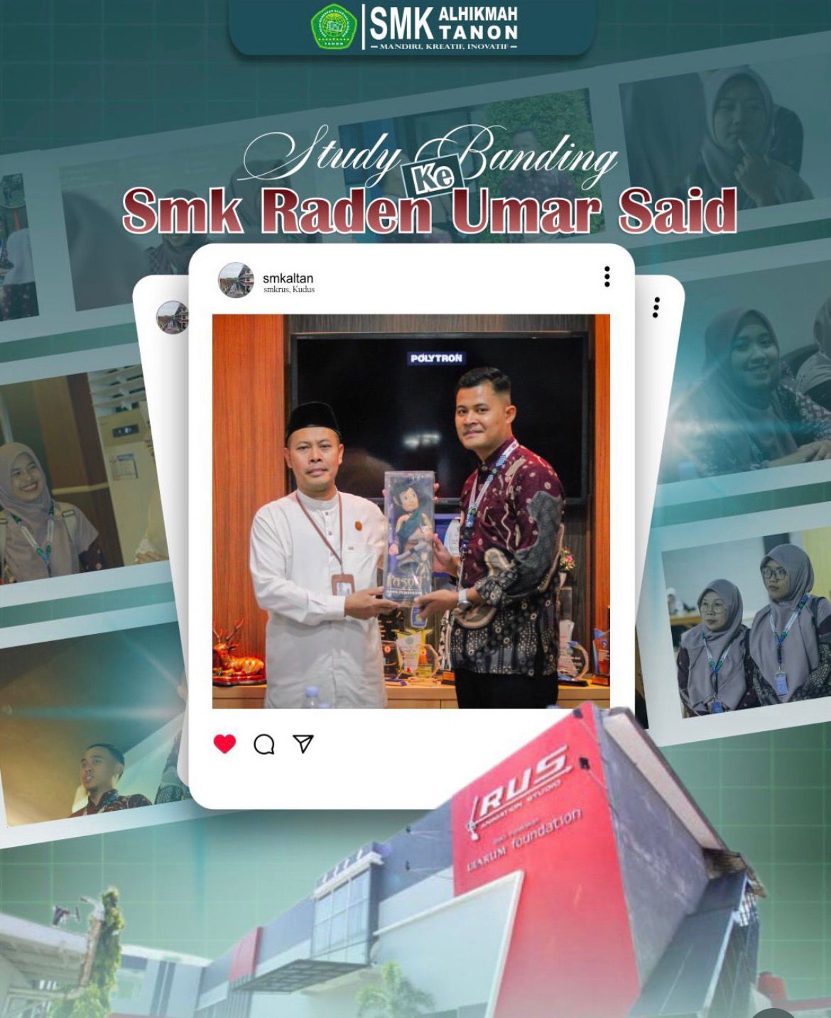 SMK Alhikmah Tanon Laksanakan Study Banding ke SMK Raden Umar Said Kudus